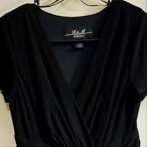 RICH BLACK COLOR KNEE LENGTH, FANCY FLOWING SKIRT, RHINESTONE ACCENTS